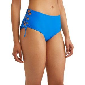 Blue high waisted stringy bikini bottom 1XL new !